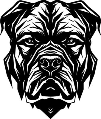 Cane Corso, Minimalist and Simple Silhouette - Vector illustration
