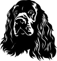 Cocker Spaniel, Minimalist and Simple Silhouette - Vector illustration