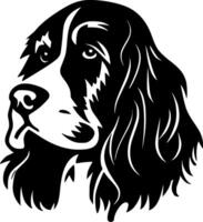 cocker spaniel, minimalista y sencillo silueta - vector ilustración