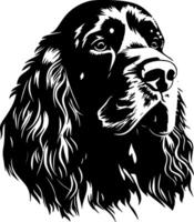 Cocker Spaniel, Minimalist and Simple Silhouette - Vector illustration