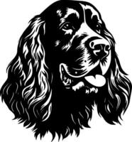 Cocker Spaniel, Minimalist and Simple Silhouette - Vector illustration