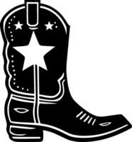 Cowboy Boot, Minimalist and Simple Silhouette - Vector illustration