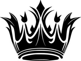 Crown, Black and White Vector illustration