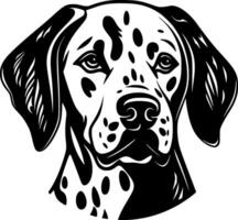 Dalmatian - Black and White Isolated Icon - Vector illustration