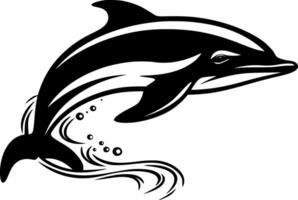 delfín - minimalista y plano logo - vector ilustración