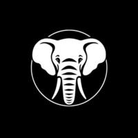 Elephant, Black and White Vector illustration