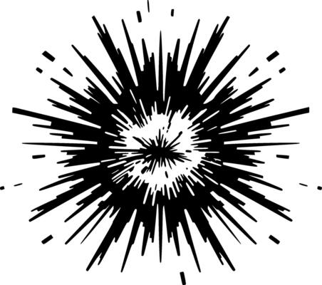 Explosion - Minimalist and Flat Logo - Vector illustration