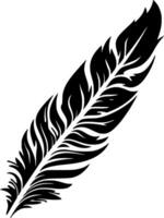 Feather - Minimalist and Flat Logo - Vector illustration