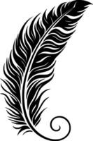 pluma - minimalista y plano logo - vector ilustración