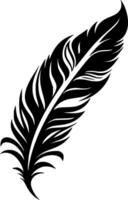 Feather, Minimalist and Simple Silhouette - Vector illustration