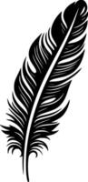 Feather - Minimalist and Flat Logo - Vector illustration