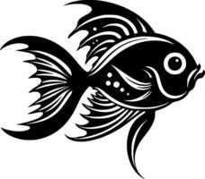 pescado - negro y blanco aislado icono - vector ilustración