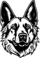 German Shepherd - Minimalist and Flat Logo - Vector illustration