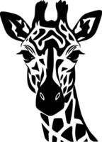 Giraffe, Black and White Vector illustration