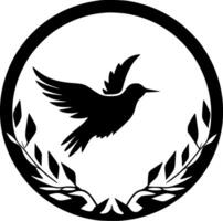 colibrí - minimalista y plano logo - vector ilustración