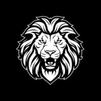 Lion - Black and White Isolated Icon - Vector illustration