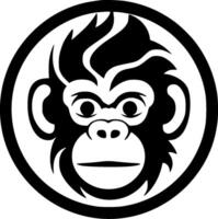 Monkey, Minimalist and Simple Silhouette - Vector illustration