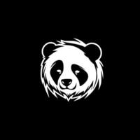 panda - negro y blanco aislado icono - vector ilustración