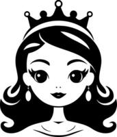 princesa - minimalista y plano logo - vector ilustración