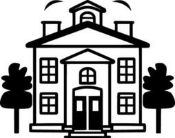 colegio - minimalista y plano logo - vector ilustración