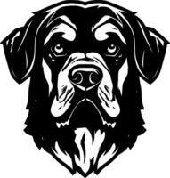 rottweiler, minimalista y sencillo silueta - vector ilustración