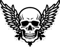 Skull - Black and White Isolated Icon - Vector illustration