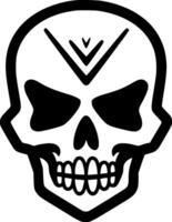 Skull - Black and White Isolated Icon - Vector illustration