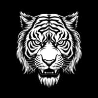 tigre, minimalista y sencillo silueta - vector ilustración