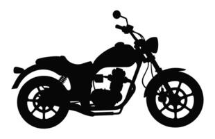 motocicleta silueta vector negro y blanco aislado en un blanco fondo, moto silueta clipart