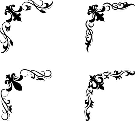 Text separator Baroque decoratice divider book typography ornament design elements vintage dividing shapes Border illustration