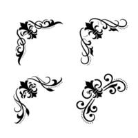 Text separator Baroque decoratice divider book typography ornament design elements vintage dividing shapes Border illustration vector