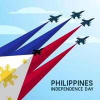 contento Filipinas independencia día vector ilustración. nacional día de Filipinas saludo tarjeta, bandera, póster, volantes, tarjeta