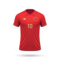 3d realistic soccer jersey China national team 2024 vector