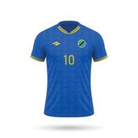 3d realistic soccer jersey Tanzania national team 2024 vector