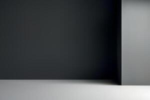 Empty studio room background with light shadow on wall. vector