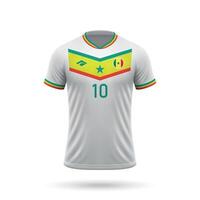 3d realista fútbol jersey Senegal nacional equipo 2024 vector