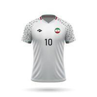 3d realistic soccer jersey Iran national team vector