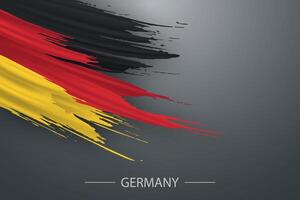 3d grunge brush stroke flag of Germany vector