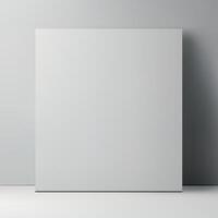 Blank white interior room with empty white canvas vector