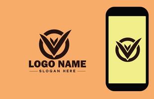 Checkmark logo icon vector art graphics for business brand app icon check mark right symbol tick ok correct logo template