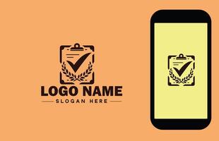 Checkmark logo icon vector art graphics for business brand app icon check mark right symbol tick ok correct logo template