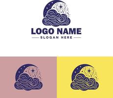 nube logo icono vector Arte gráficos para negocio marca aplicación icono cielo nube logo modelo