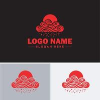 Cloud logo icon vector art graphics for business brand app icon sky cloud logo template