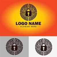 Lock icon logo safety security protection vector for business brand icon lock logo template