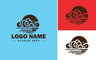 nube logo icono vector Arte gráficos para negocio marca aplicación icono cielo nube logo modelo