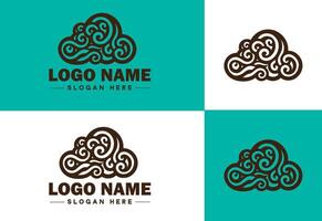 nube logo icono vector Arte gráficos para negocio marca aplicación icono cielo nube logo modelo