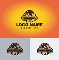 nube logo icono vector Arte gráficos para negocio marca aplicación icono cielo nube logo modelo