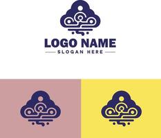 nube logo icono vector Arte gráficos para negocio marca aplicación icono cielo nube logo modelo