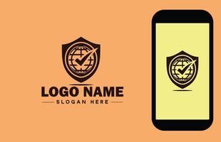 Checkmark logo icon vector art graphics for business brand app icon check mark right symbol tick ok correct logo template