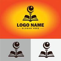 book logo icon vector for bookstore book company publisher encyclopedia library education logo template